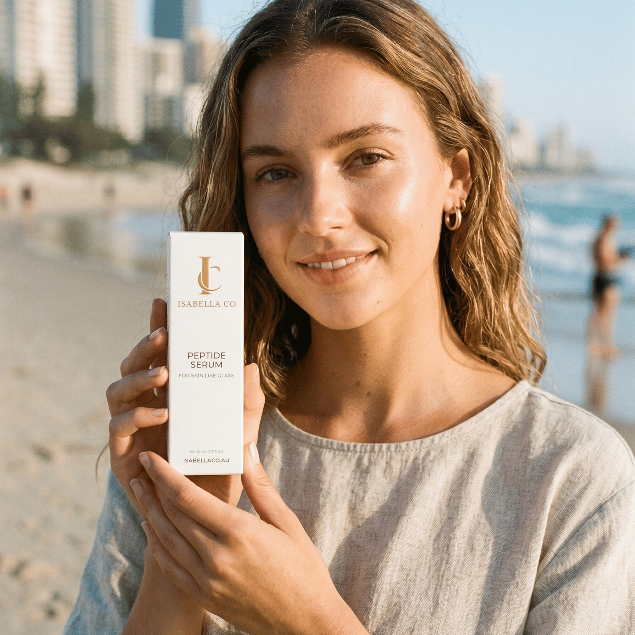 Model with Isabella Co Peptide Serum